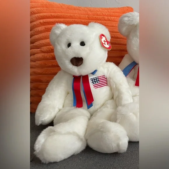 Ty Size Large Beanie Buddy - Liberty the Bear - Picture 1 of 7